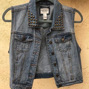 Forever 21 Denim Stud Vest